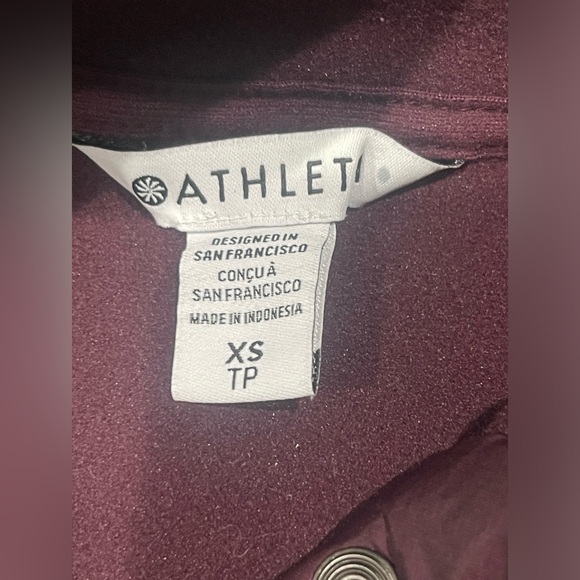 💫Athleta Cozy Sherpa Snap Sweatshirt Spiced Cabernet Size XS Burgundy💫 - Picture 5 of 9